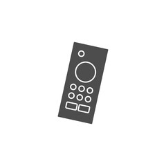 remote controller black solid icon for wireless smart tv device vector illustration