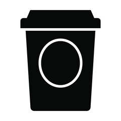 drink icon, hot paper cup vector