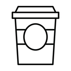 drink icon, hot paper cup vector