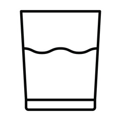 glass water, drink icon vector