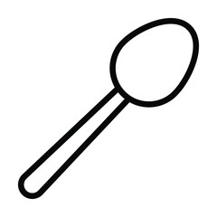 spoon icon, cutlery restaurant kitchen utensil vector