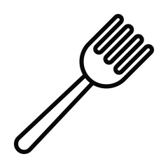 fork icon, cutlery restaurant kitchen utensil vector