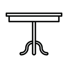 table desk icon, home interior vector