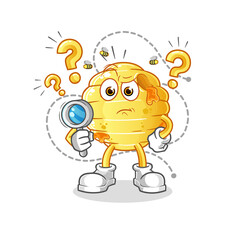 honeycomb searching illustration. character vector