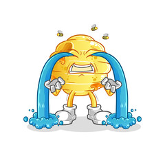 honeycomb crying illustration. character vector