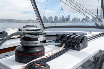 sailing on a yacht