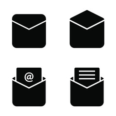 mail message envelope icon vector