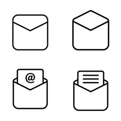 mail message envelope icon vector