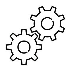 gear setting icon vector
