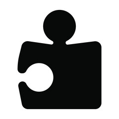 piece of puzzle icon vector
