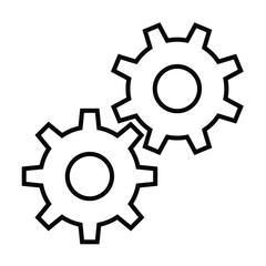gear setting icon vector