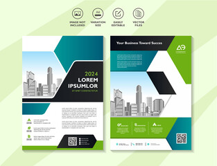Business Brochure Background Design Template, Flyer Layout, Poster, Magazine, Annual Report, Book, Booklet with Building Image. Size A4 Vector Design illustration