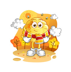 Obraz na płótnie Canvas honeycomb in the autumn. cartoon mascot vector