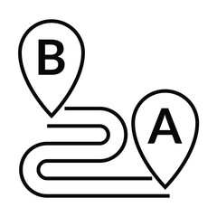 map, road sign and satellite icon vector