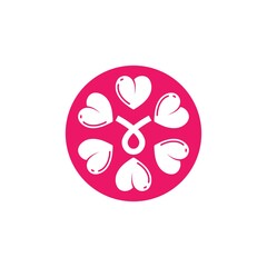 breast cancer ribbon vector illustration