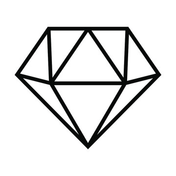 diamond icon, jewel, gem vector