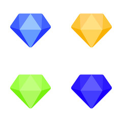 diamond icon, jewel, gem vector