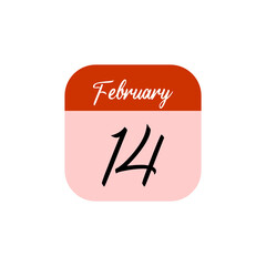 14 February date. Valentines day