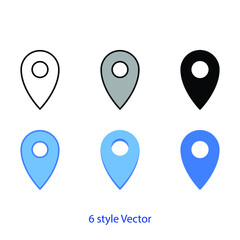 map marker icon vector