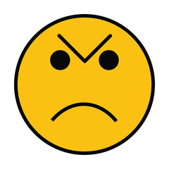 sad, happy, moody, surprised, angry, smile emoticon smiley icon vector