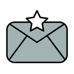 envelope mail message icon vector