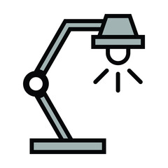desk lamp icon vector