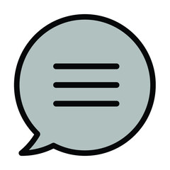 chat bubble icon, message menu vector