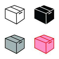 3d box icon vector
