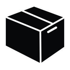 3d shipping box icon, delivery vector
