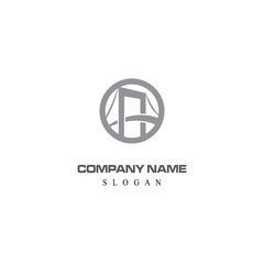 Fototapeta premium Bridge Logo Template vector icon illustration design