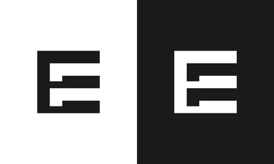 Logo design vector initials E eleven