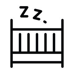 baby crip icon vector