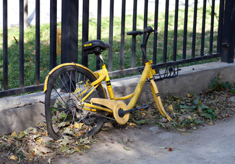 Destroy an abandoned shared bicycle