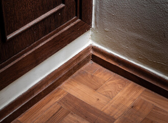 detail of a wooden staircase