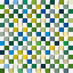 Abstract African Style Colorful Checkerboard Seamless Background