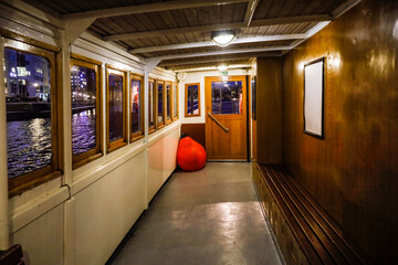 Stockholm, Sweden  A tired buoy sitting inside a ship.