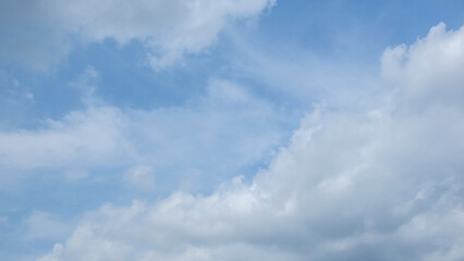 Wispy clouds in the sky. Nature backgrounds. heaven, Light, Ethereal. Stock Photo.