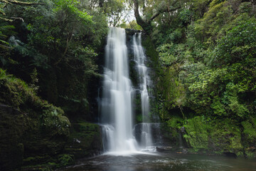 McLean Falls long exposure photography. New Zealand, Otago Region