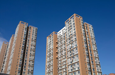 Fototapeta premium High-rise community under the blue sky