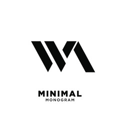 WA LETTER LOGO ICON DESIGN