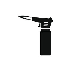 Blowtorch icon flat style isolated on white background. Vector illustration