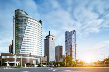 Fototapeta premium The skyline of urban architectural landscape in the Bund, Shangh