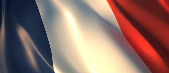 Flashing France Flag 3d rendering.