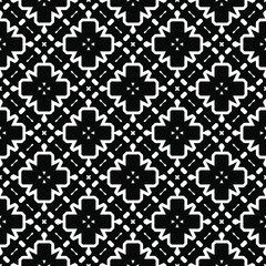 Black and white texture. Abstract seamless geometric pattern.
