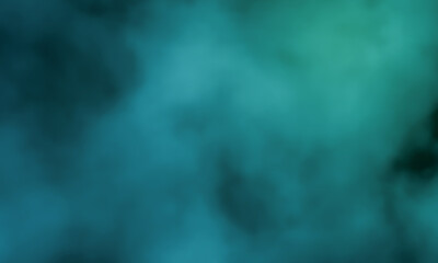 3D rendered abstract green and blue mist