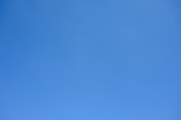 Clear blue sky without cloud in midday.