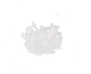 Top view of salt isolated on white background