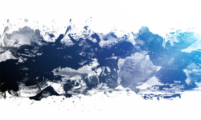 Abstract blue watercolour background with splashes	