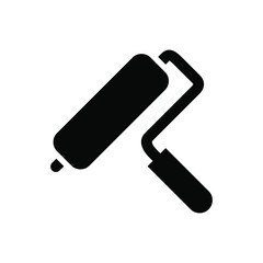 Paint roller icon vector graphic illustration