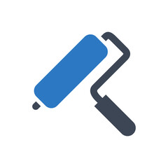 Paint roller icon vector graphic illustration